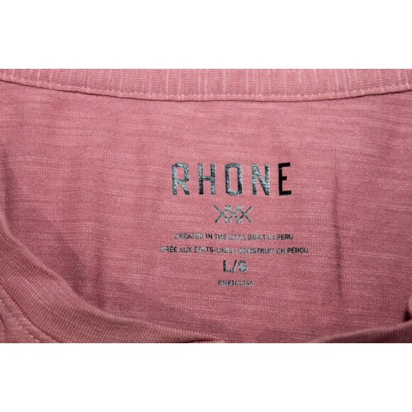 Rhone Shirt Mens XL Red Henley Performance Short Sleeve Athletic Modern Workout - Picture 3 of 6